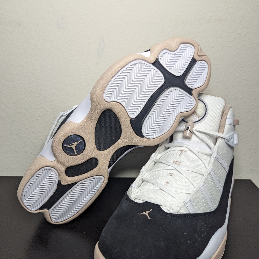 Nike Air Jordan 6 Rings Black Fossil Stone 322992-112 Mens Size 14 Sneakers - Picture 9 of 10